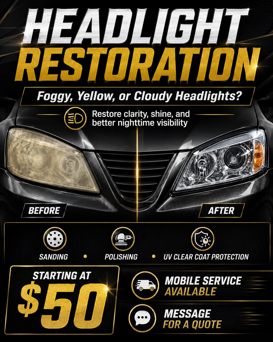 Headlight Restoration Service