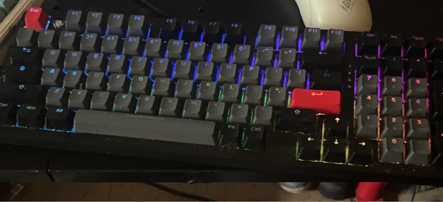 Black Mechanical Keyboard with RGB Lighting - photo 4