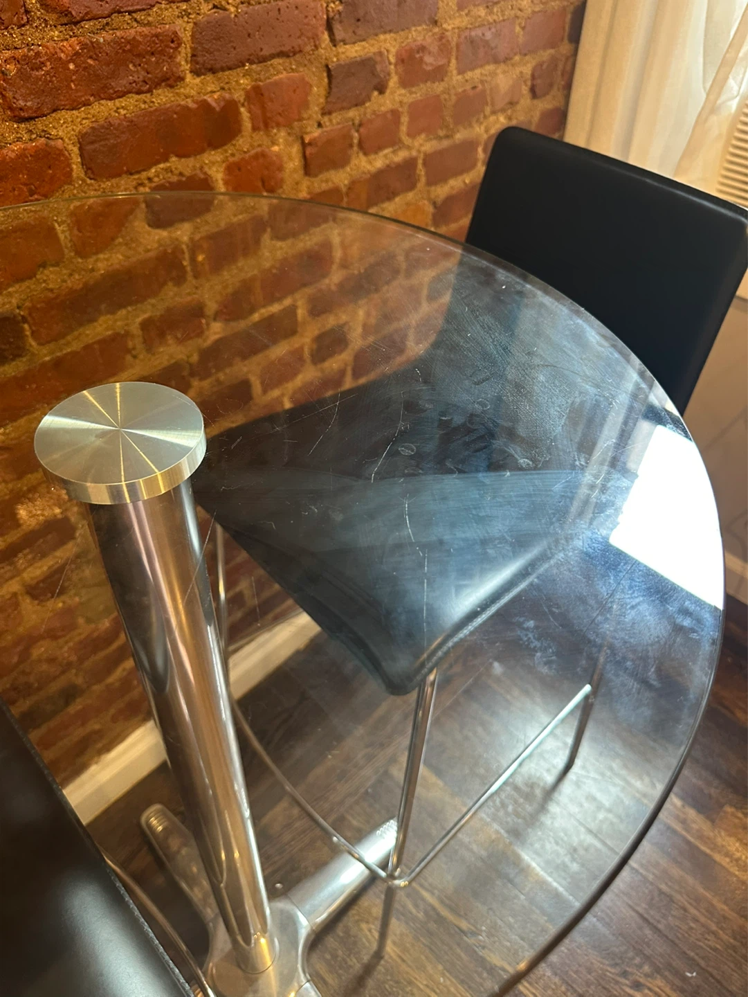 Glass Top Bar Table with 2 Stools - photo 3