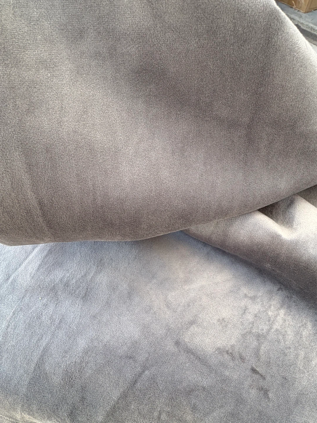 8x Urban Barn Grey Velvet Curtain Panels - photo 3