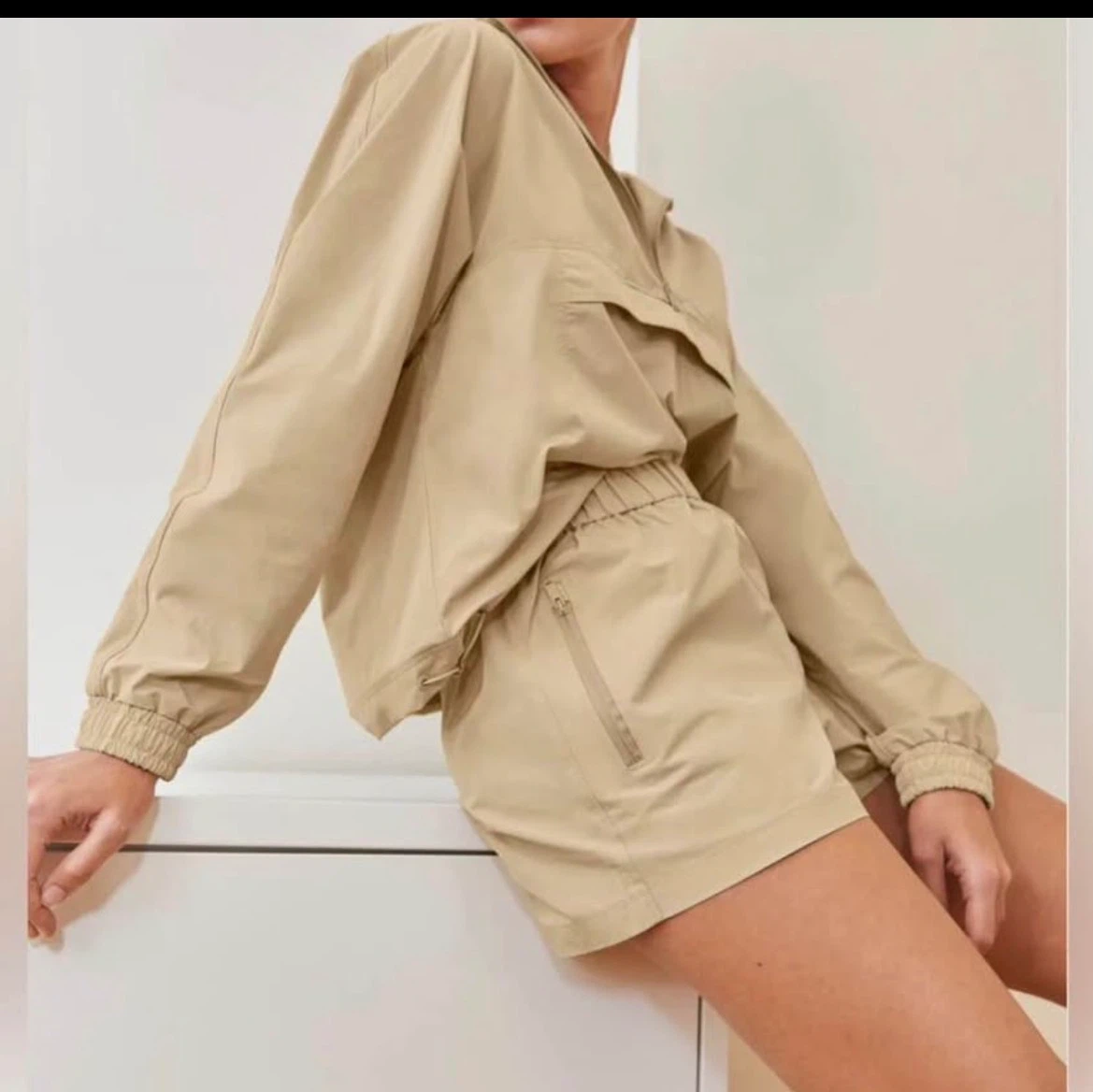 The Group Babaton Beige Anorak Jacket - photo 4
