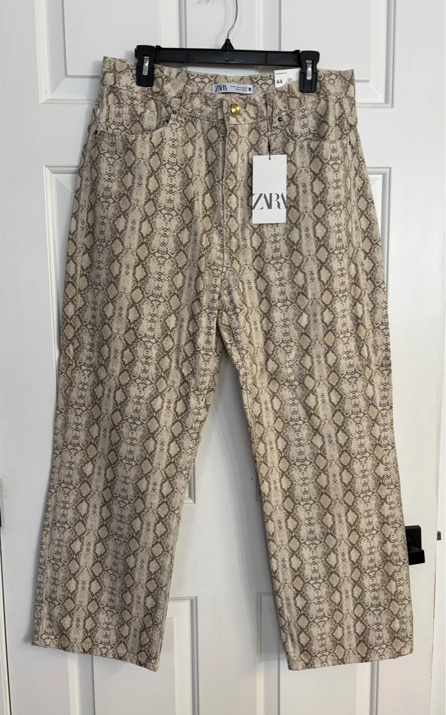 ZARA Straight Fit Snake Print Jeans