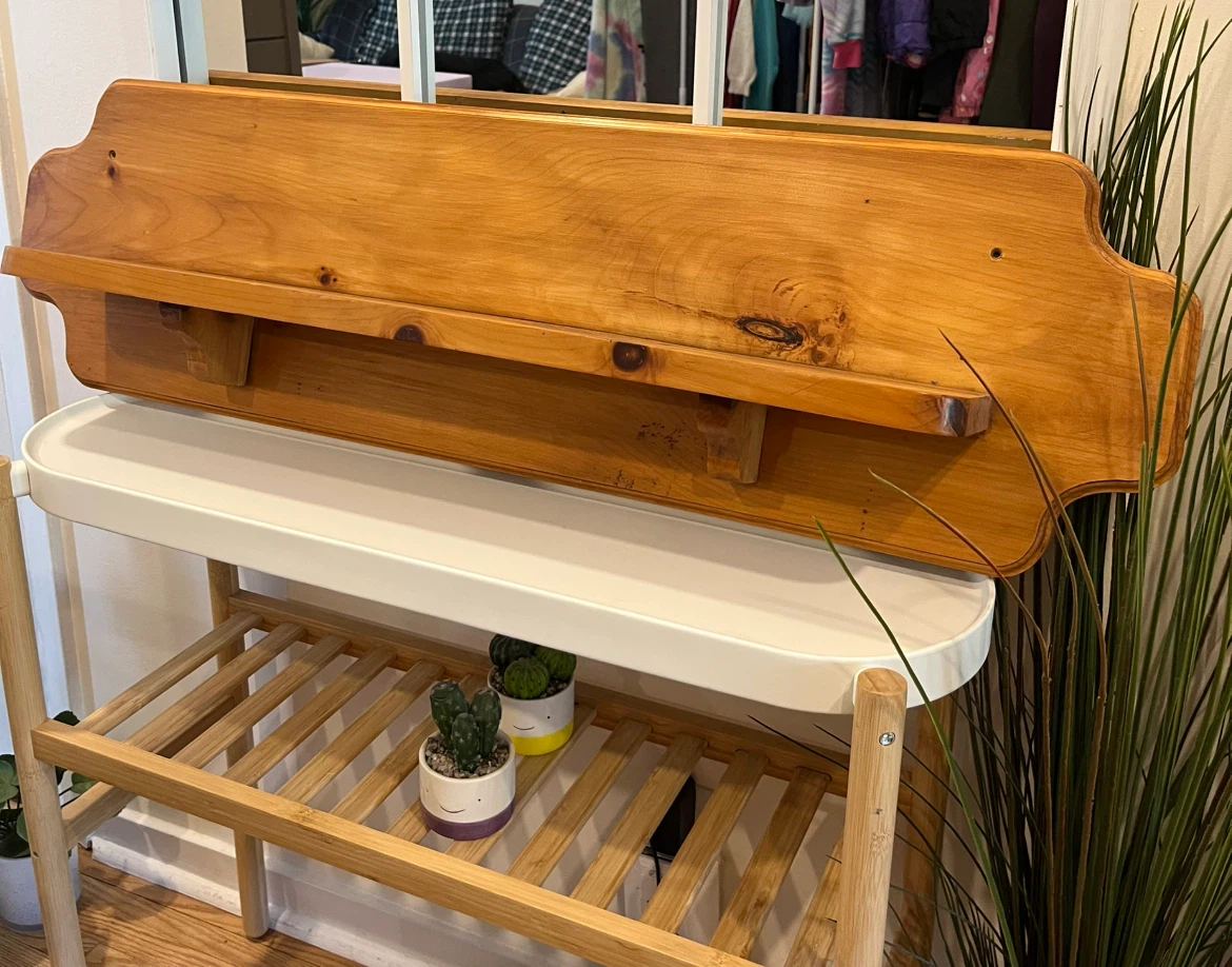 Solid Wood Vintage Wall Shelf - photo 2