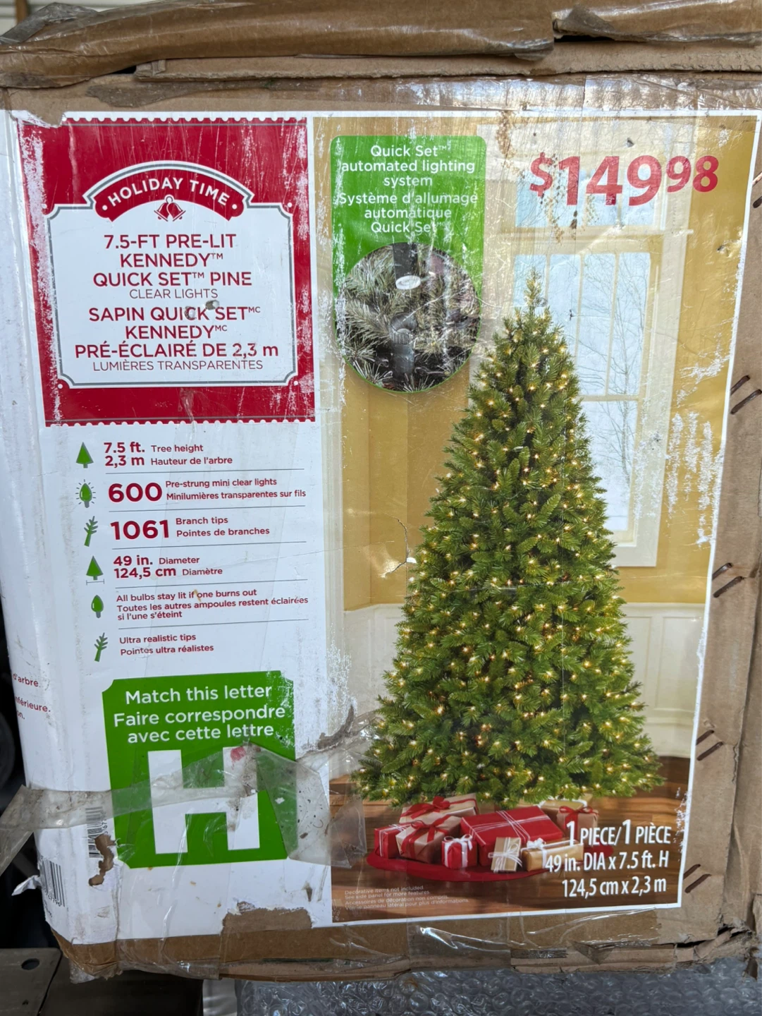 Holiday Time 7.5 ft faux Christmas Tree