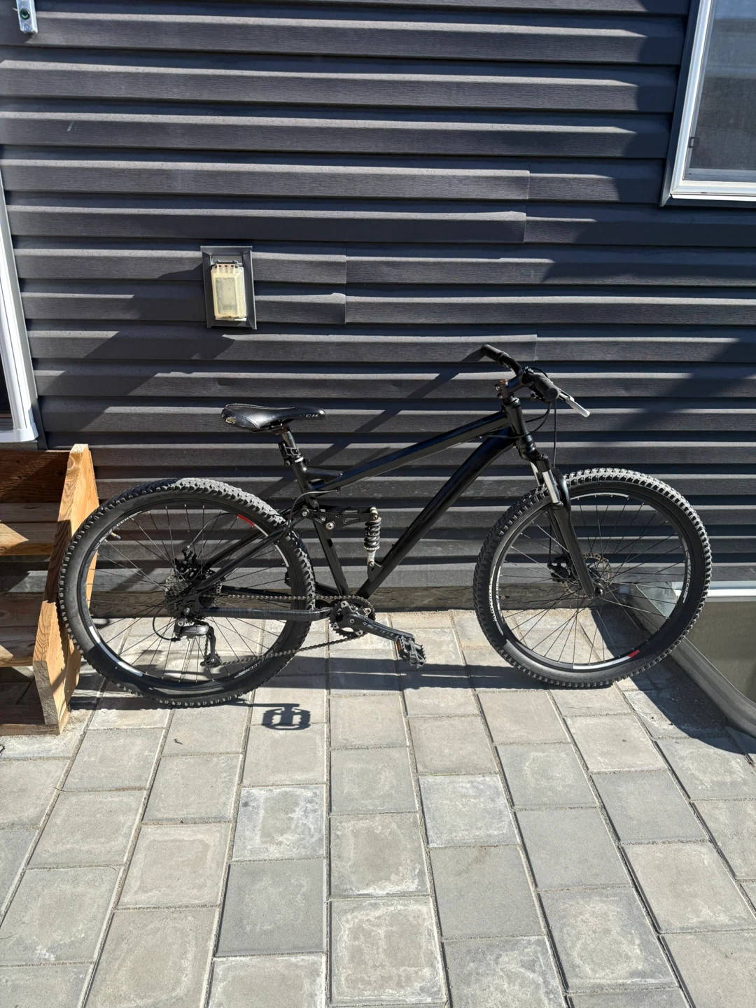 Black Full Suspension Mountain Bike - photo 3