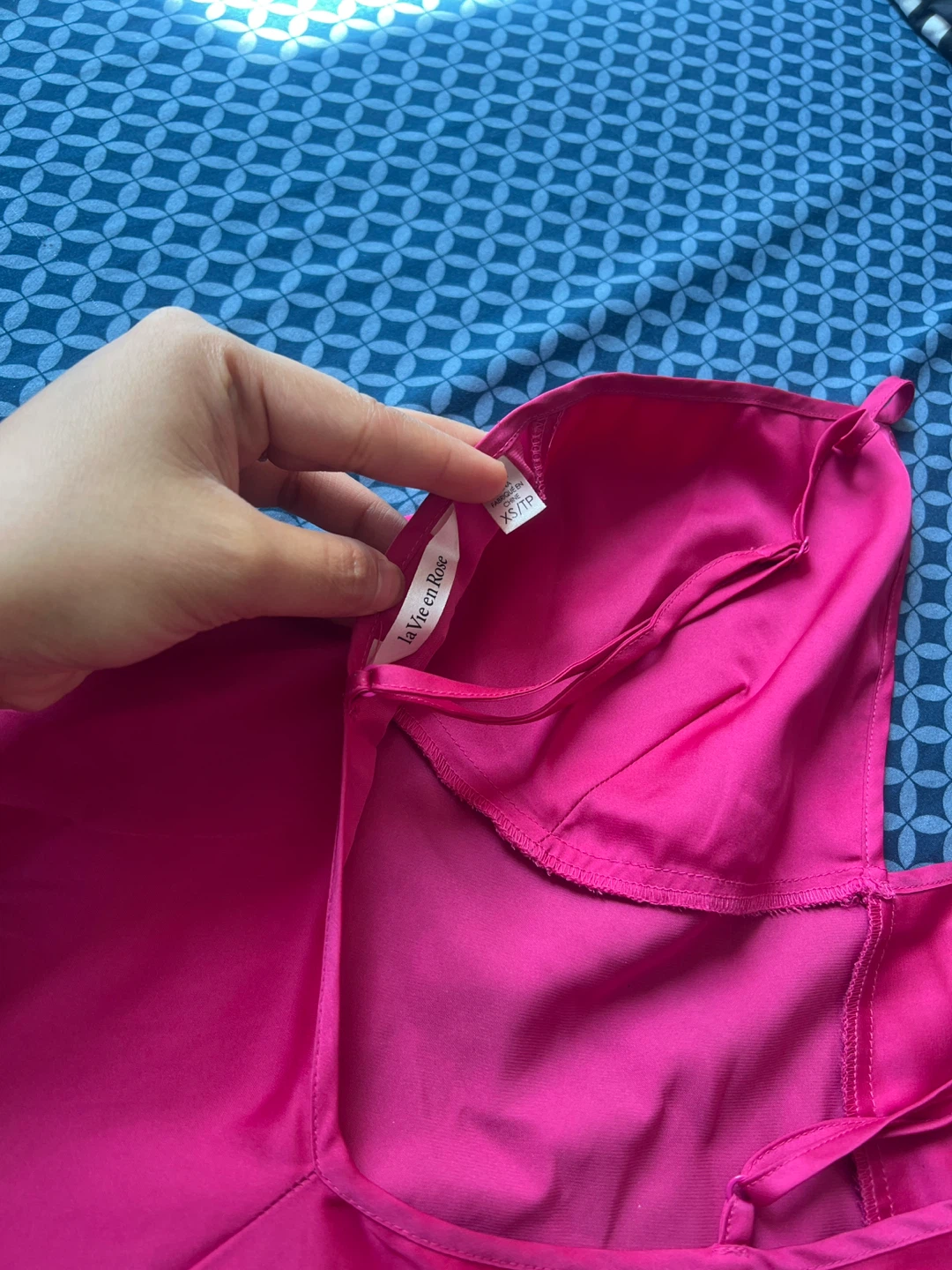 La Vie en Rose Pink Slip Dress XS/TP - photo 3
