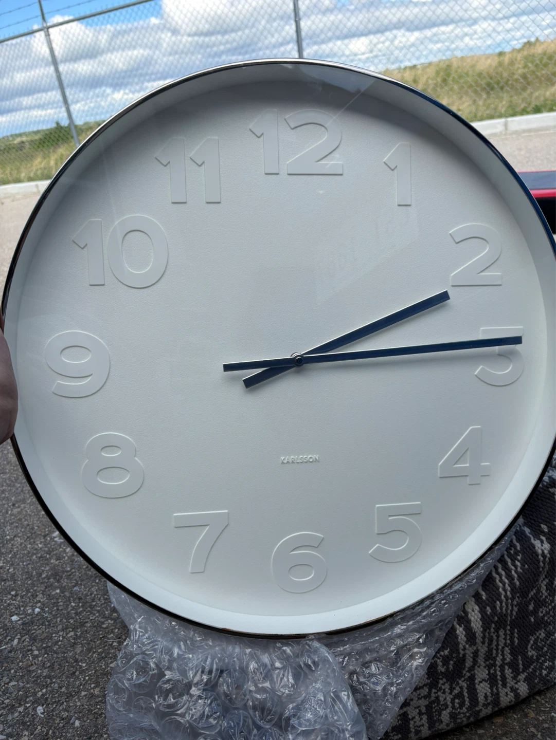 Karlsson Wall Clock - White & Chrome