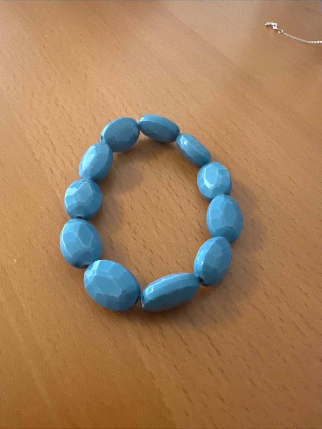 Blue Beaded Stretch Bracelet