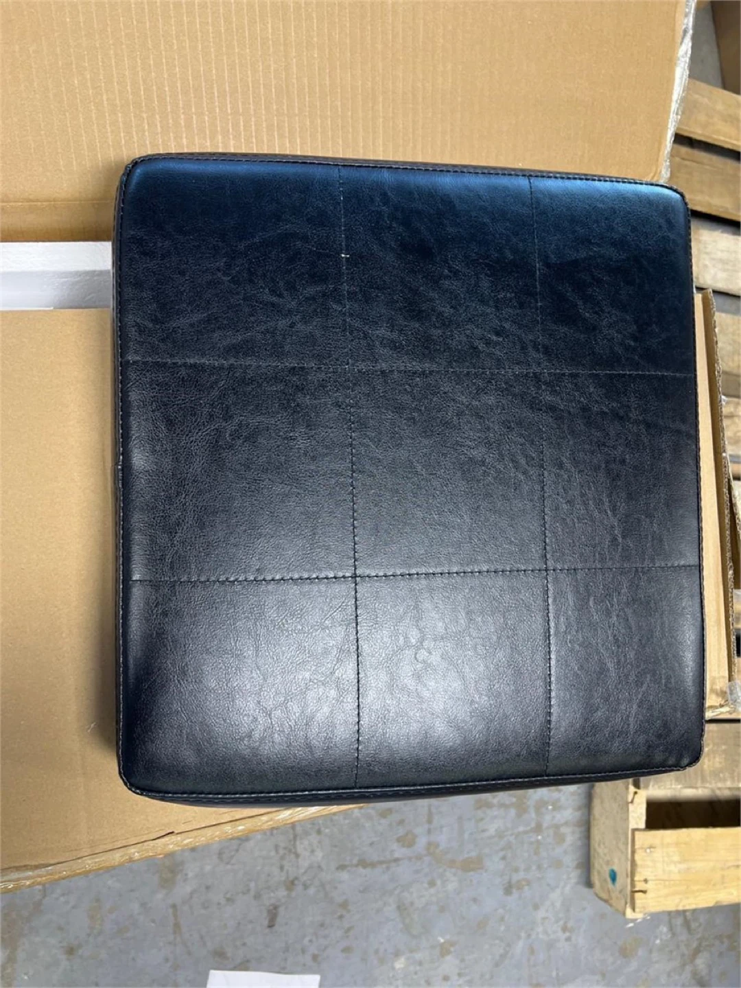 Black Faux Leather Dining Chair 6 pcs - photo 2