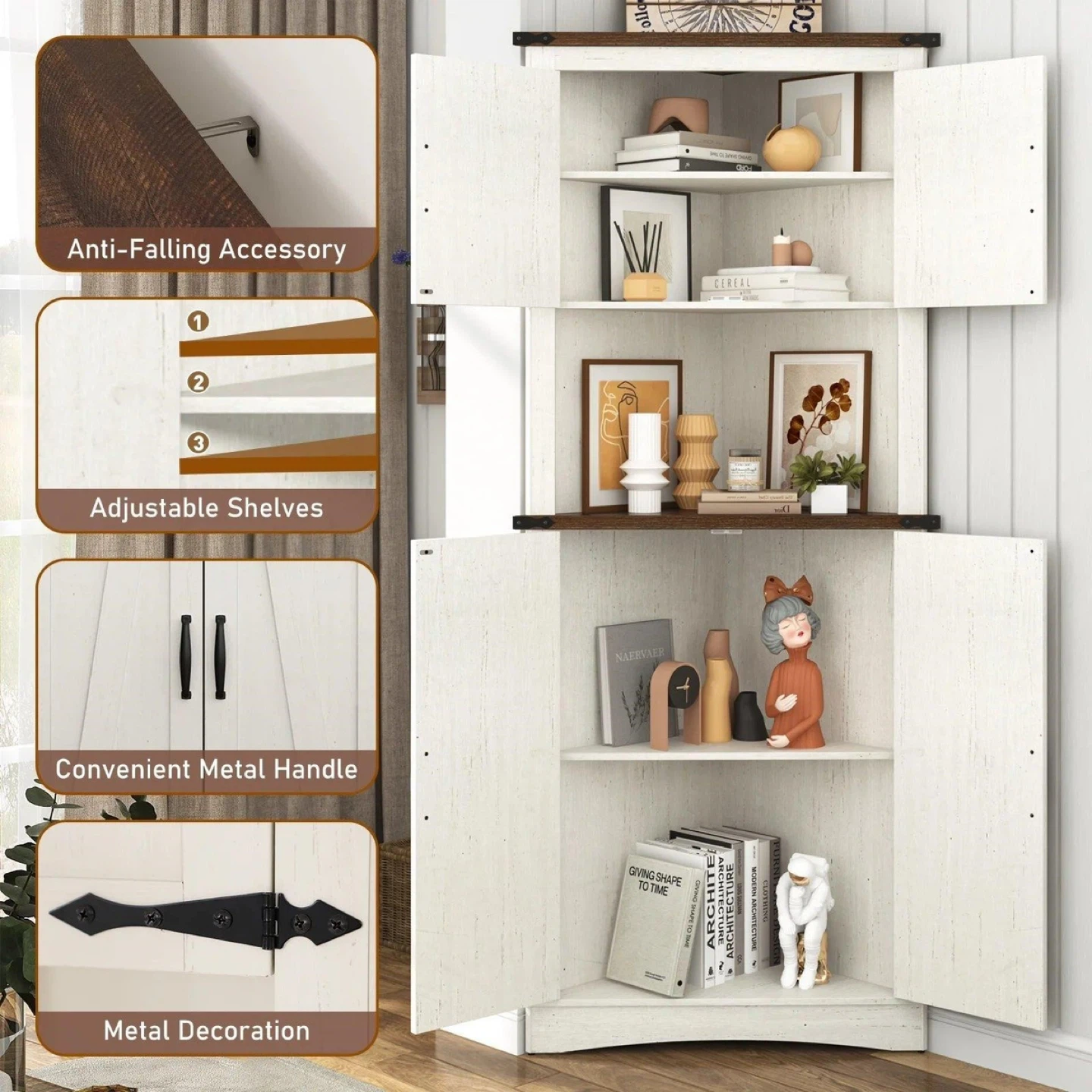 White Corner Cabinet - photo 3