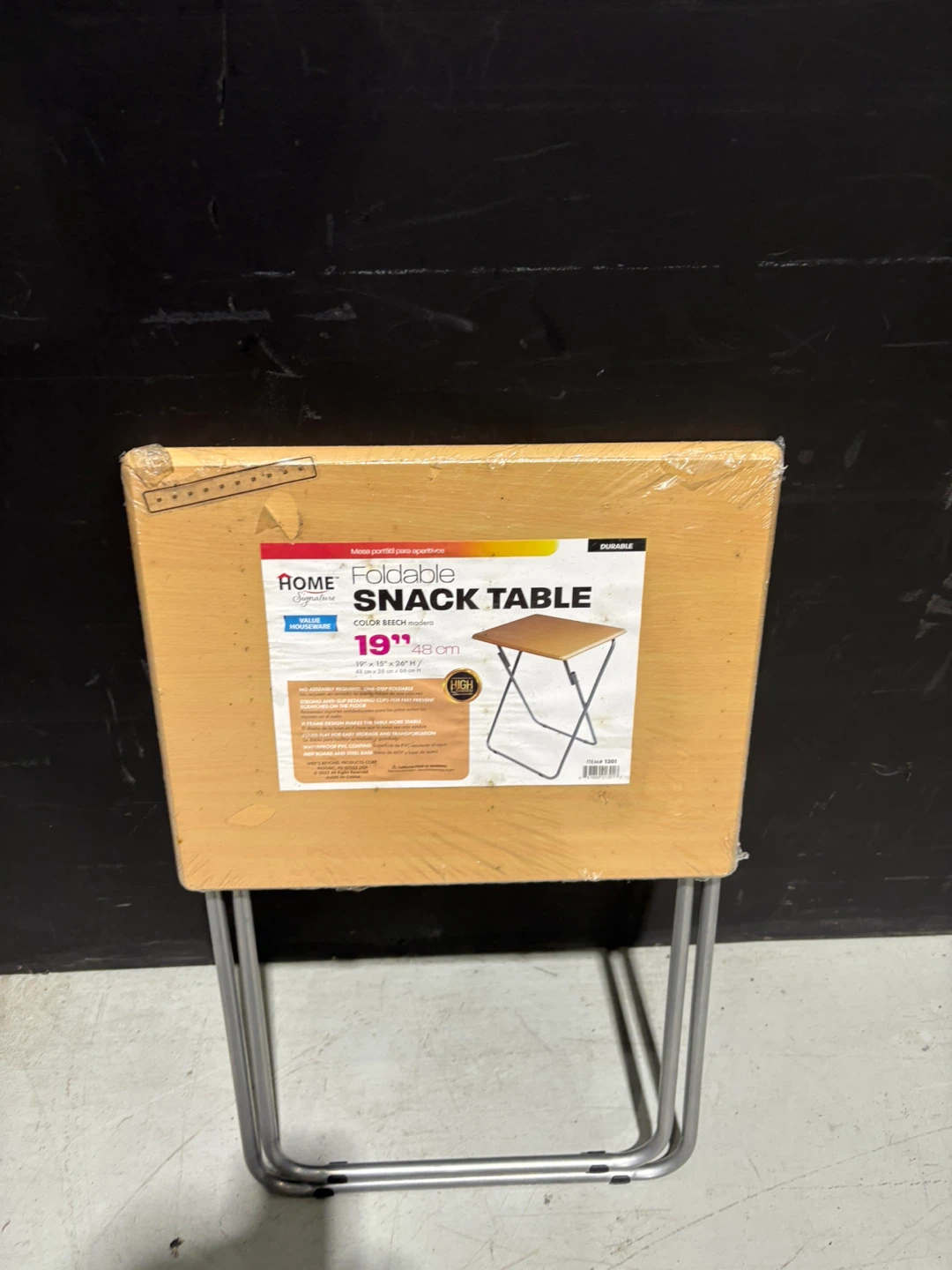 HOME HOUSEWARE Foldable Snack Table - 19"