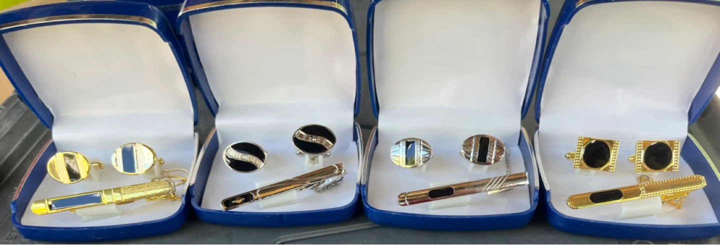 Cufflink and Tie Clip Sets