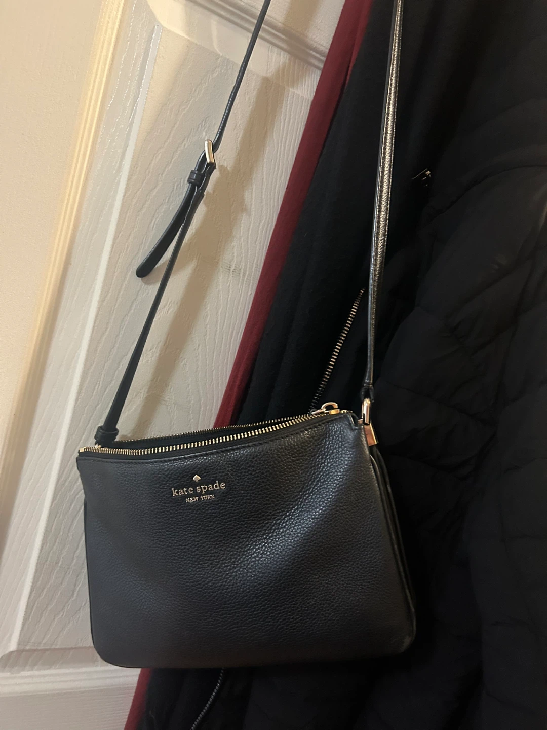 Kate Spade Black Leather Crossbody Bag