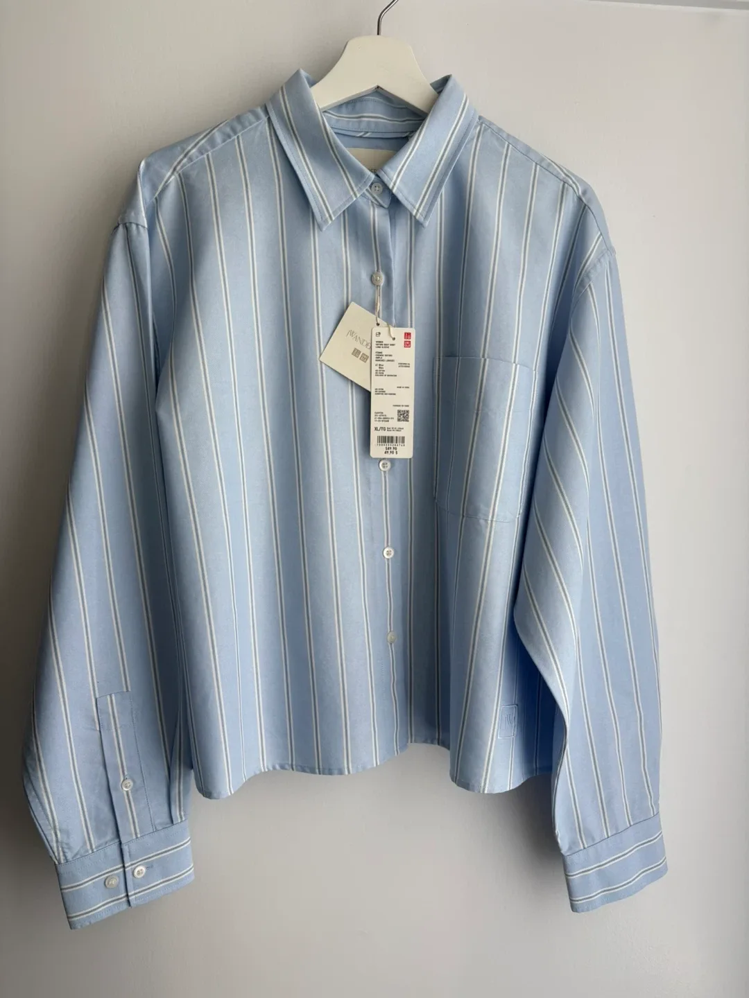UNIQLO JW Anderson Striped Oxford Shirt Women XL (brand new)