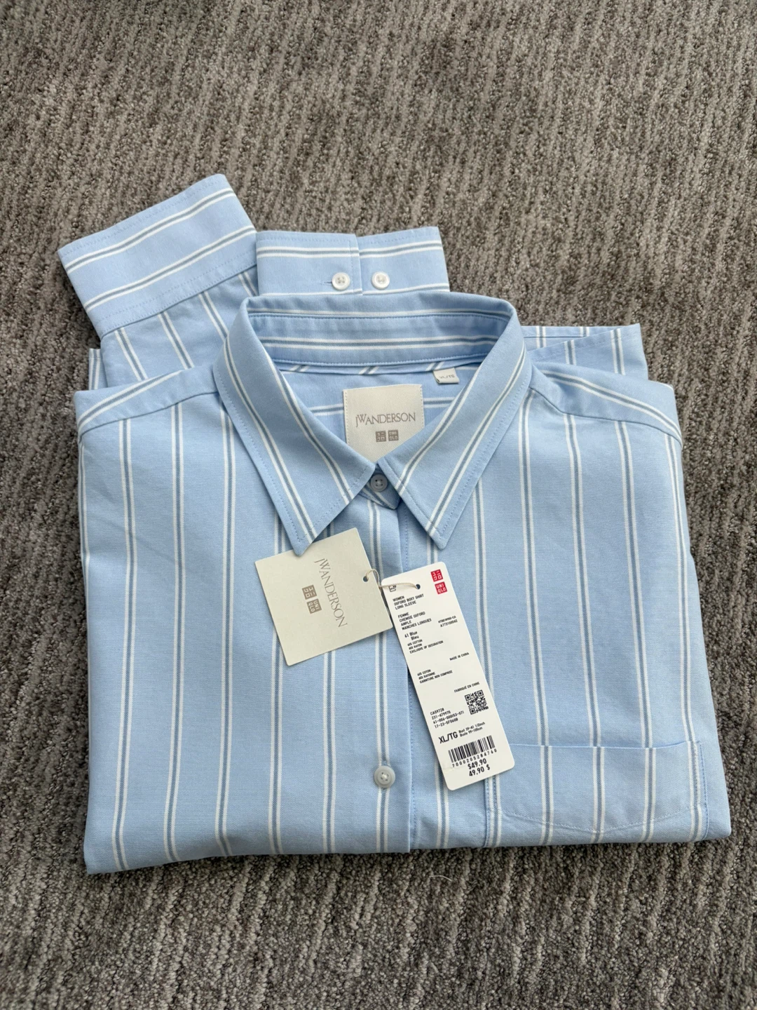 UNIQLO JW Anderson Striped Oxford Shirt Women XL (brand new) - photo 2
