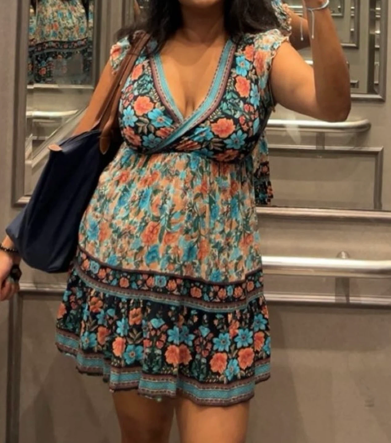 SHEIN Floral Print Mini Dress