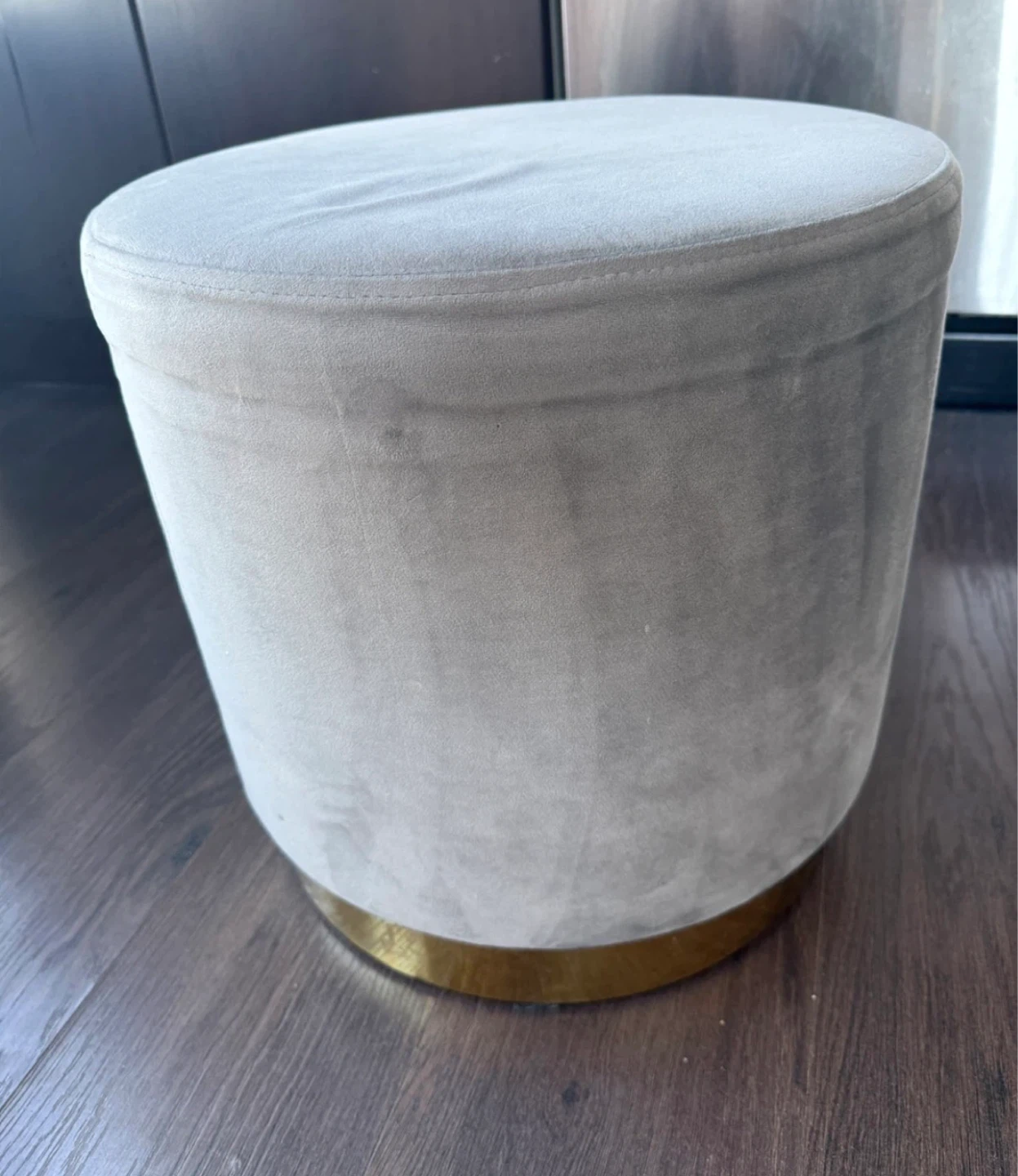Grey Pouf Ottoman