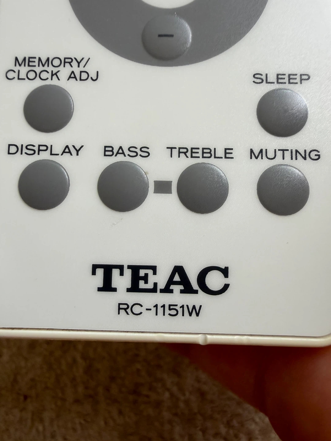 GENUINE TEAC RC-1151W HI-FI TABLE RADIO REMOTE CONTROL - photo 2