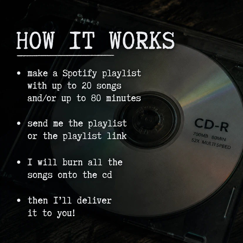 Custom CD-R Burned with Spotify Playlist