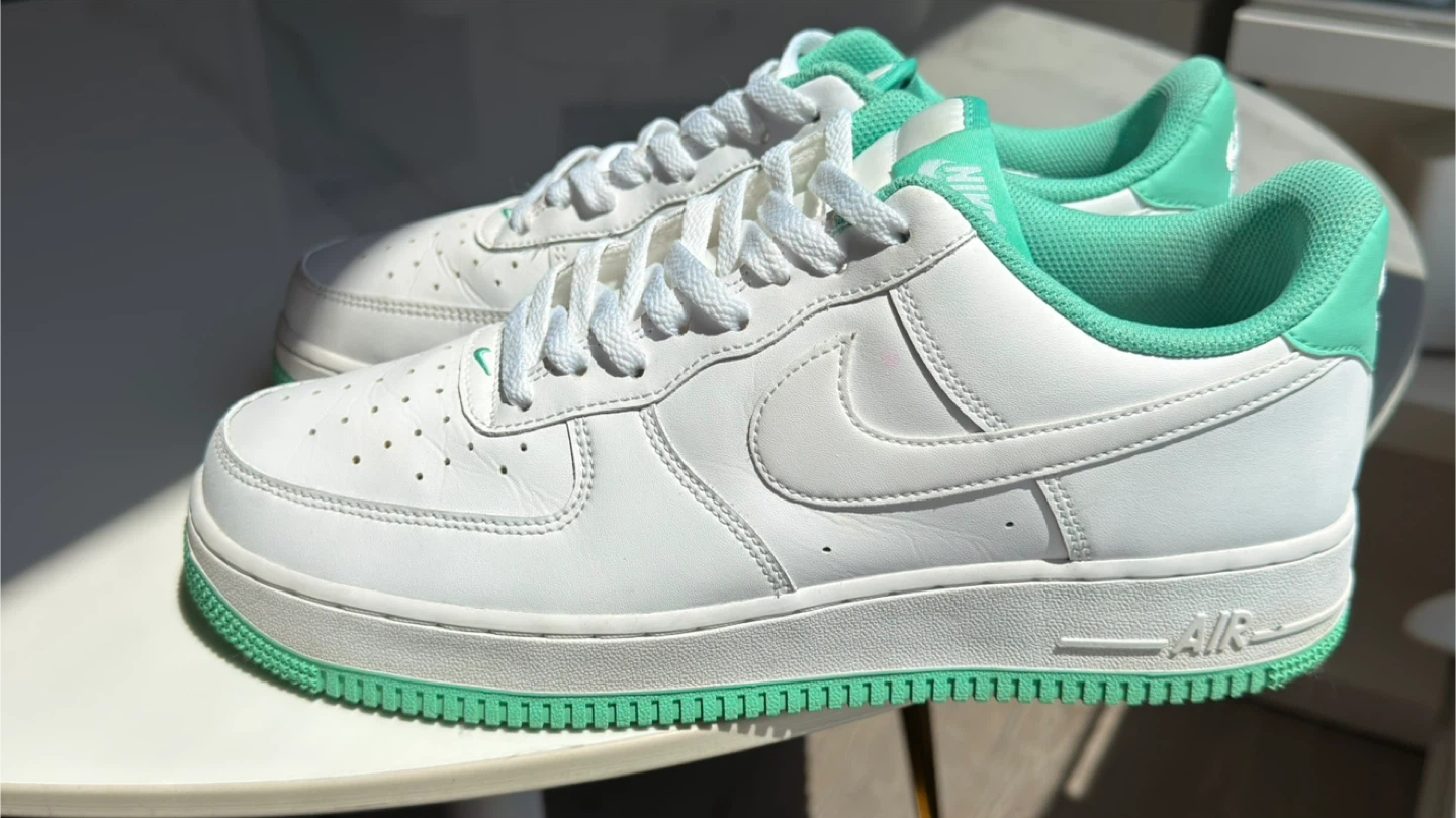 Nike Air Force 1 '07 Mint Green & White Sneakers - photo 3