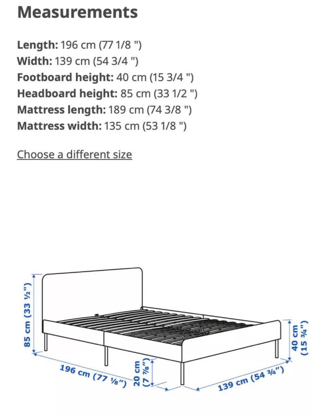 IKEA SLATTUM Bed Frame - Full Size - photo 2