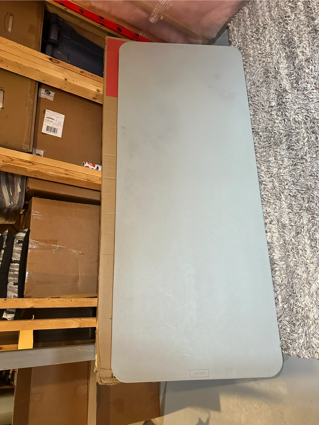 Staples 72" x 30" Folding Table - Grey - photo 2