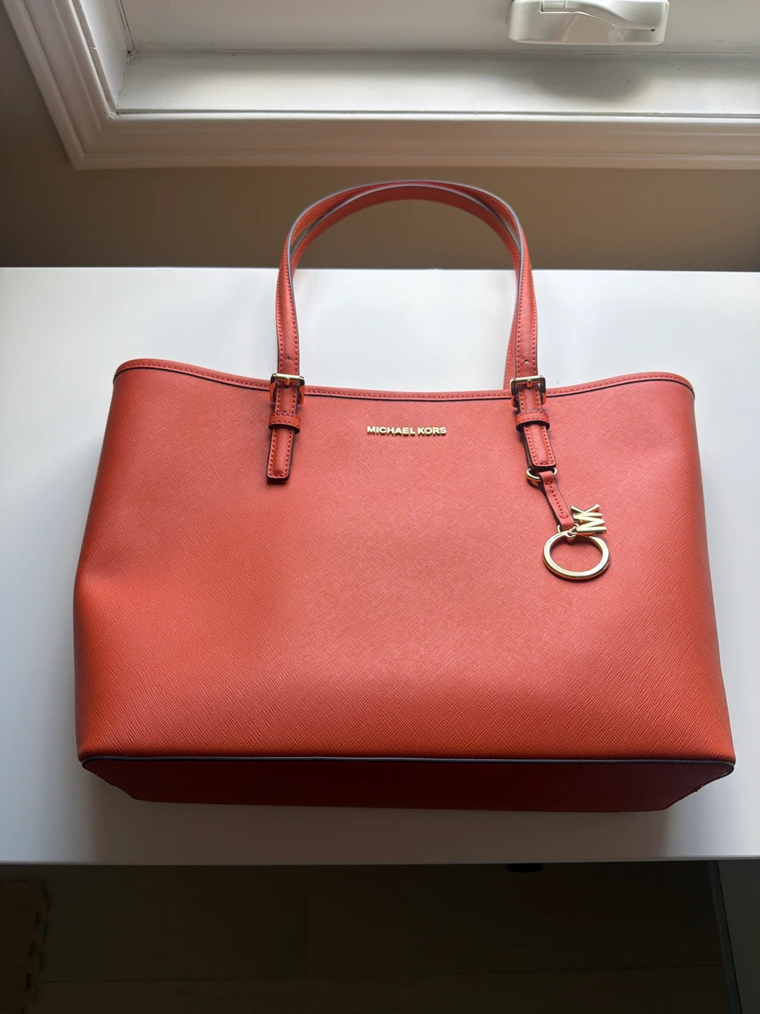 Michael Kors Jet Set Travel MD Carryall Tote - Persimmon