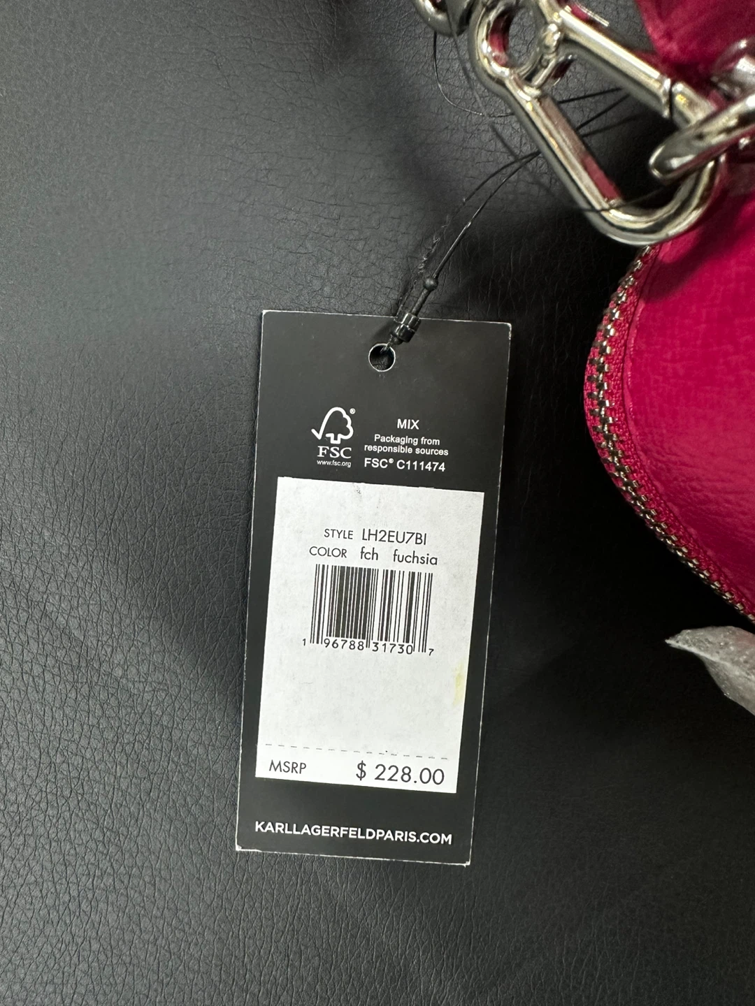 Karl Lagerfeld Paris Fuchsia Studded Camera Bag - photo 2