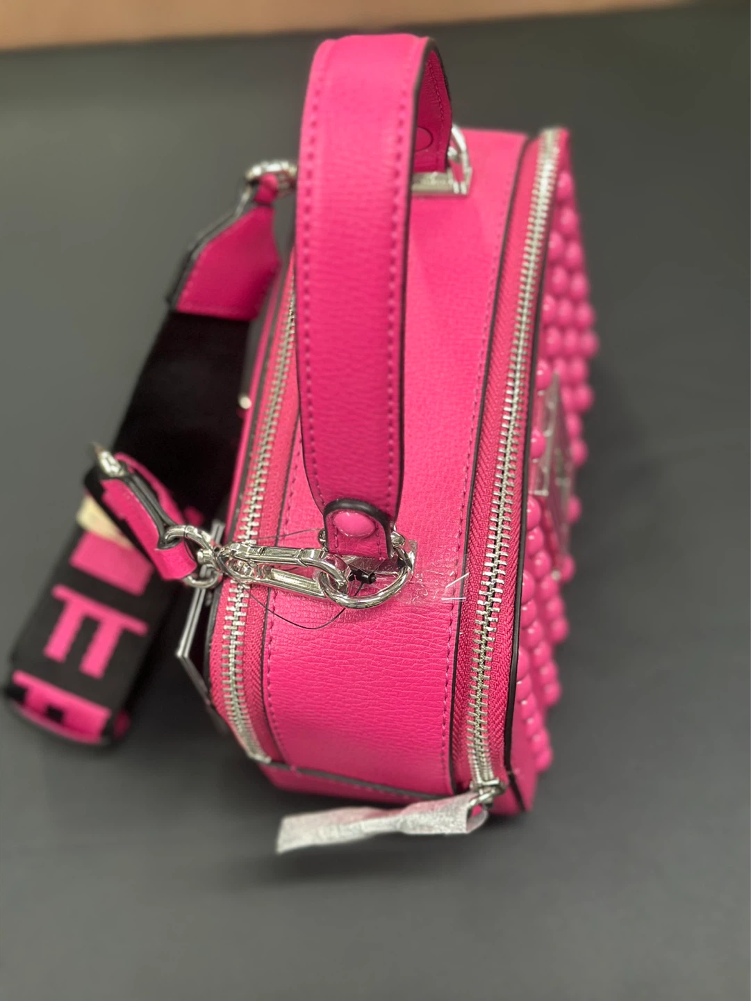 Karl Lagerfeld Paris Fuchsia Studded Camera Bag - photo 3