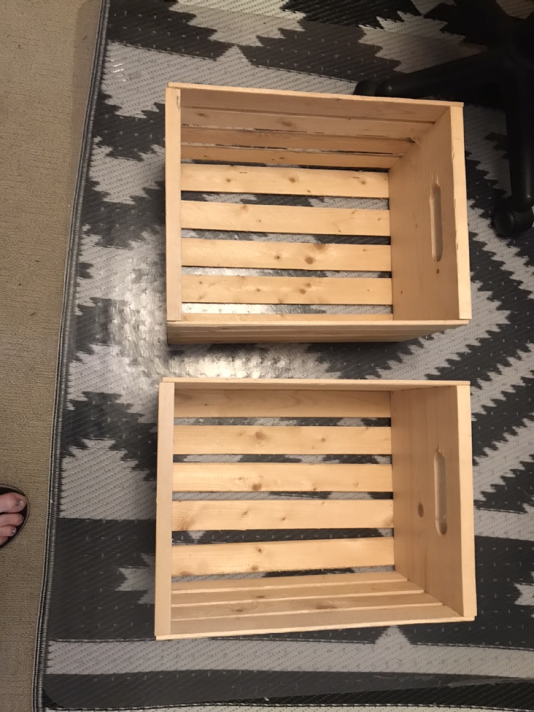 Wooden Crate Storage Bins (Set of 2) - photo 2