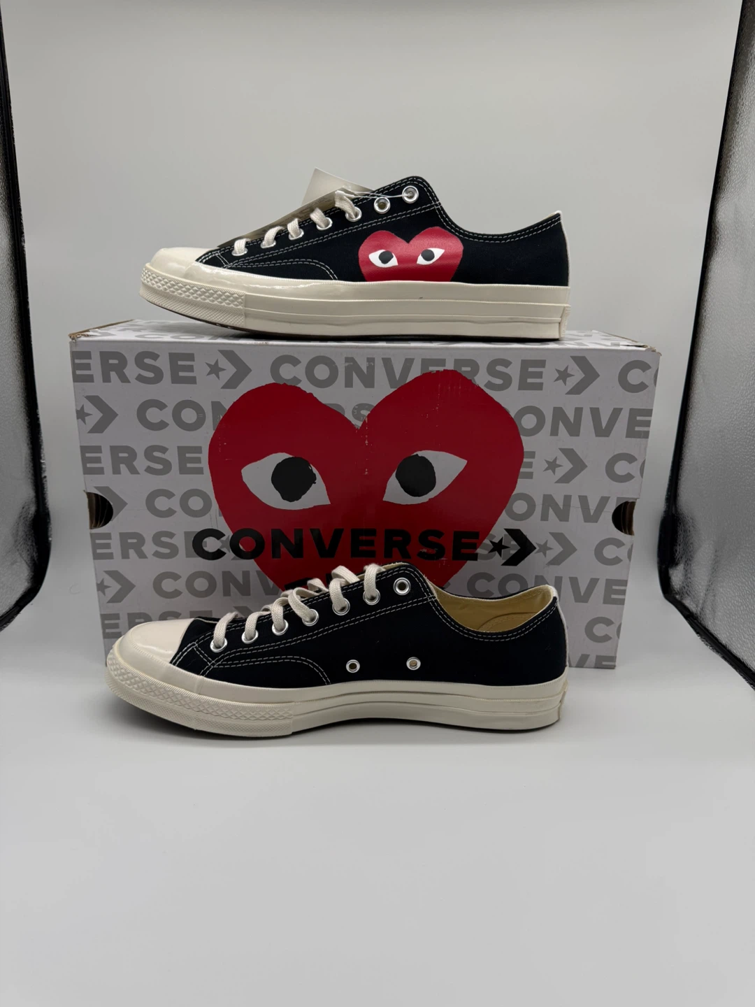 Converse x CDG PLAY Chuck 70 Low Black Men’s Sz 11/Women’s 13