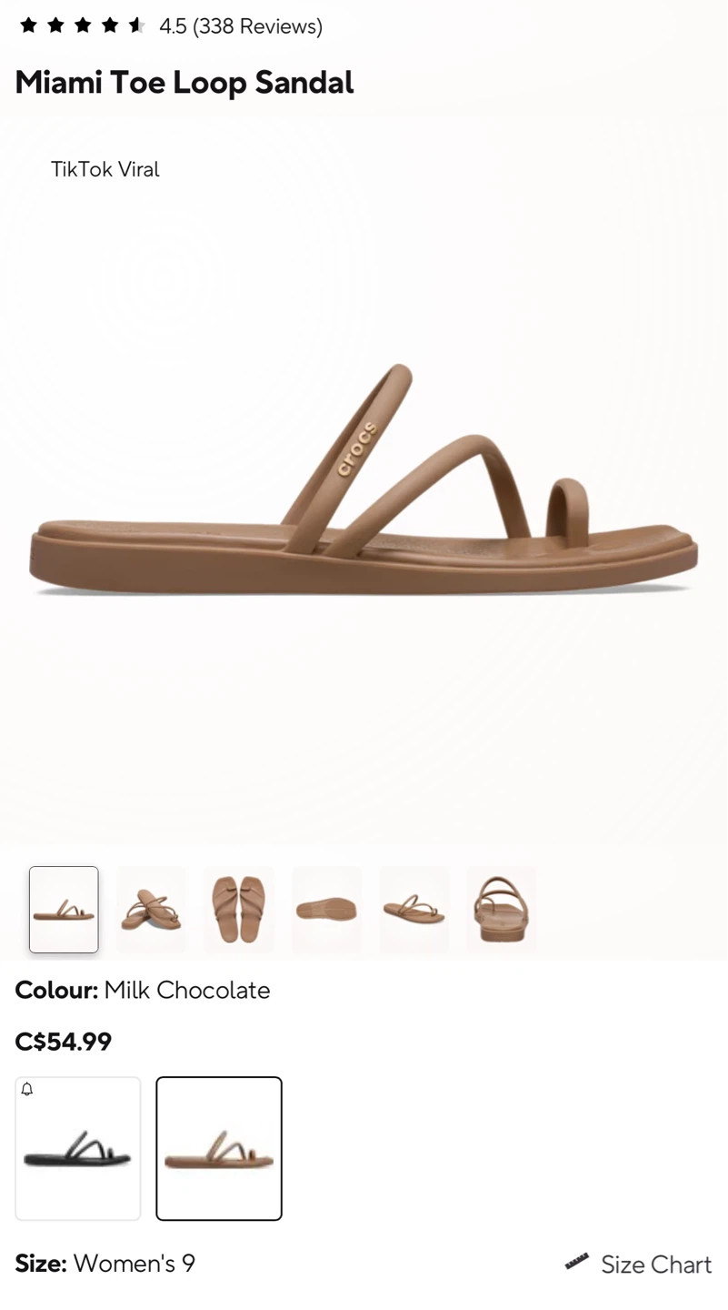 BNWT Crocs Miami Toe Loop Sandals - Women's Size 9 - photo 3