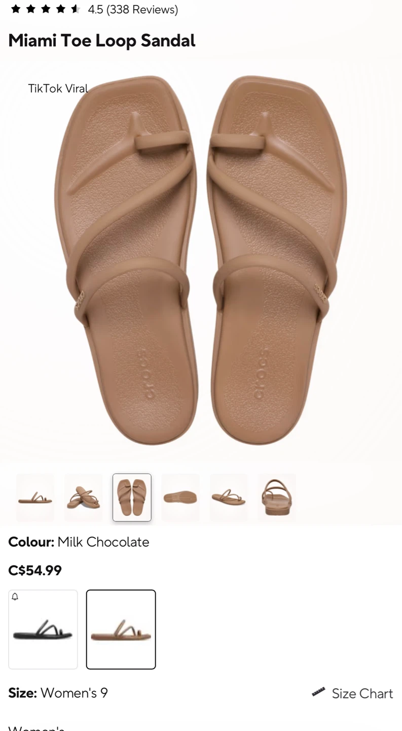 BNWT Crocs Miami Toe Loop Sandals - Women's Size 9 - photo 2