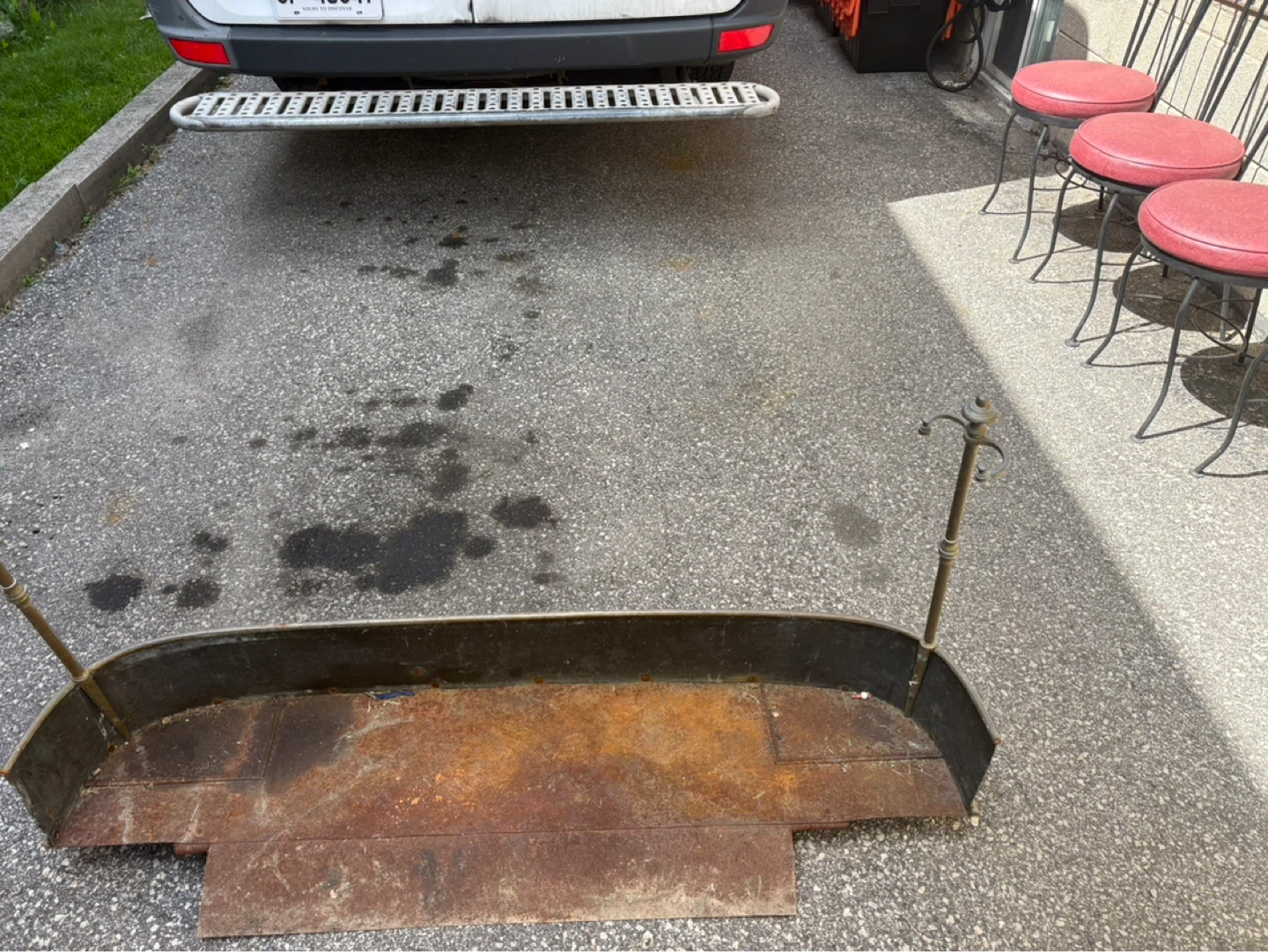 Free delivery used Antique Fireplace Fender (80 years old) - photo 5