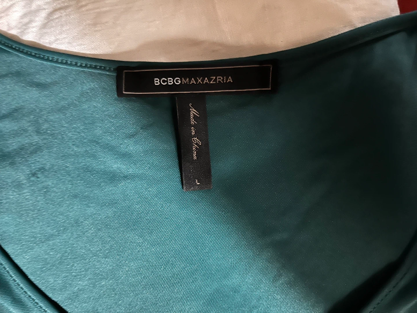 BCBGMAXAZRIA Teal Cold Shoulder Asymmetrical Dress - photo 3