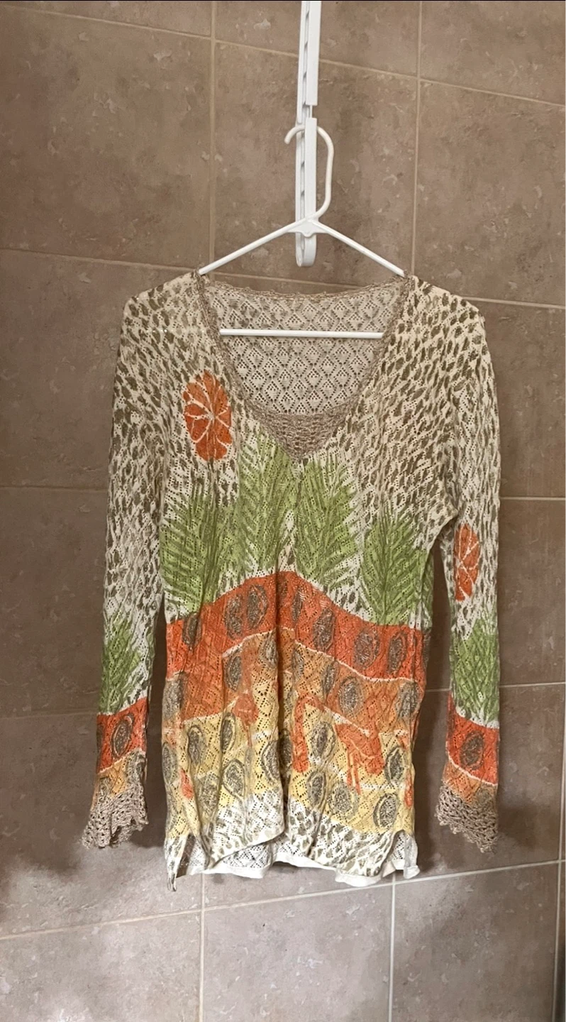Crochet Knit Tunic Top
