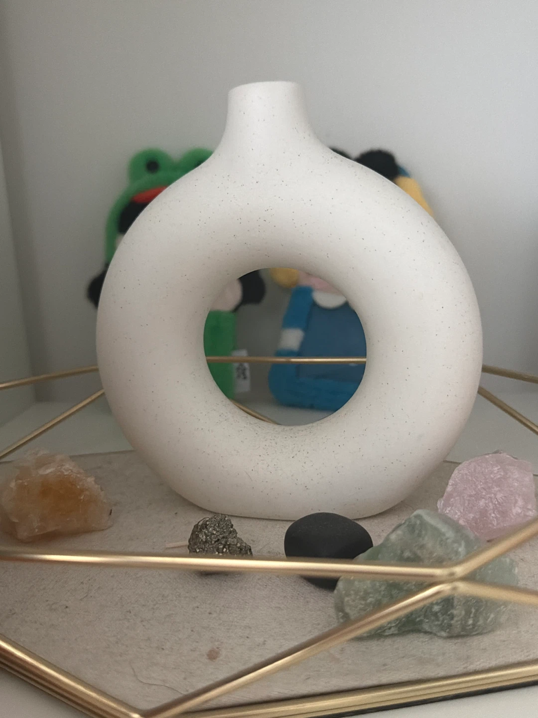 Modern White Donut Vase | Minimalist Home Décor