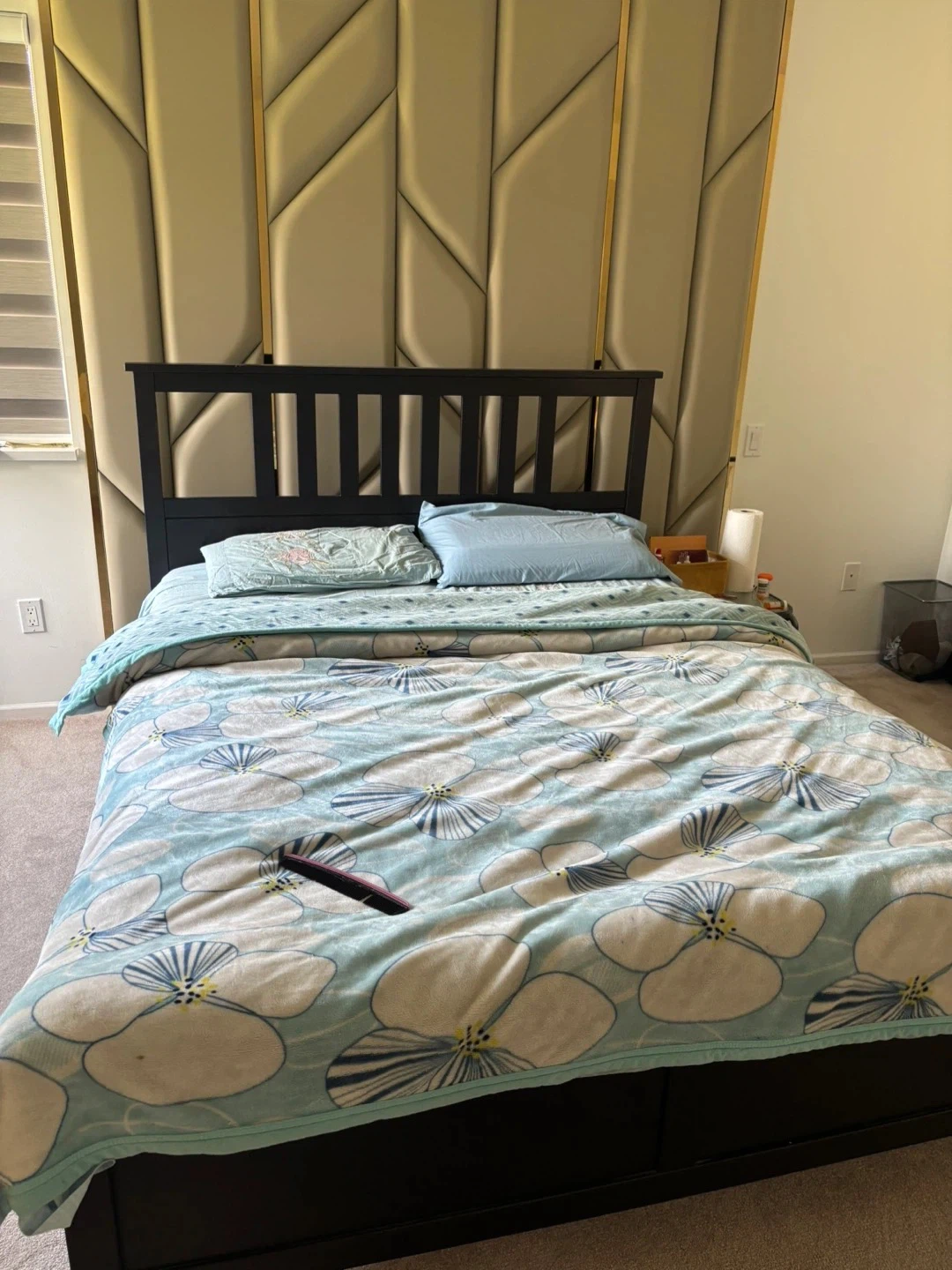 Black Wooden Bed Frame