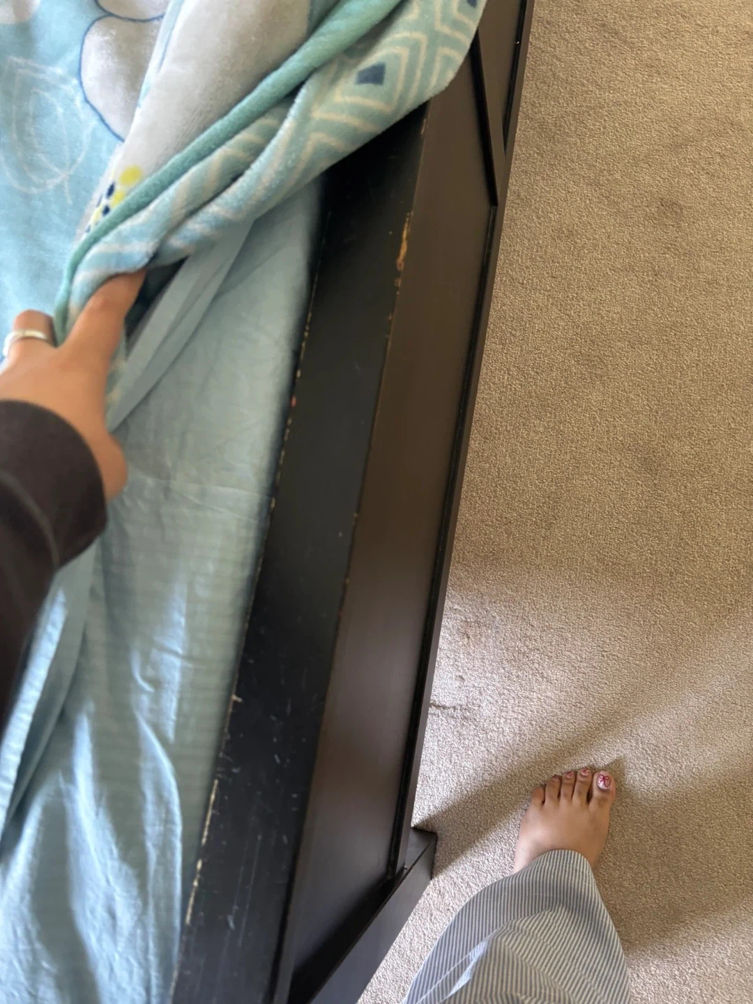 Black Wooden Bed Frame - photo 3