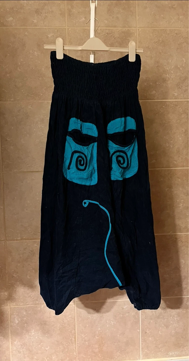 Boho Hippie Pants with Face Design