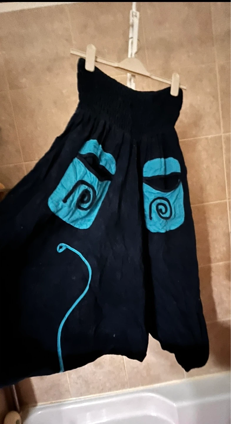 Boho Hippie Pants with Face Design - photo 2