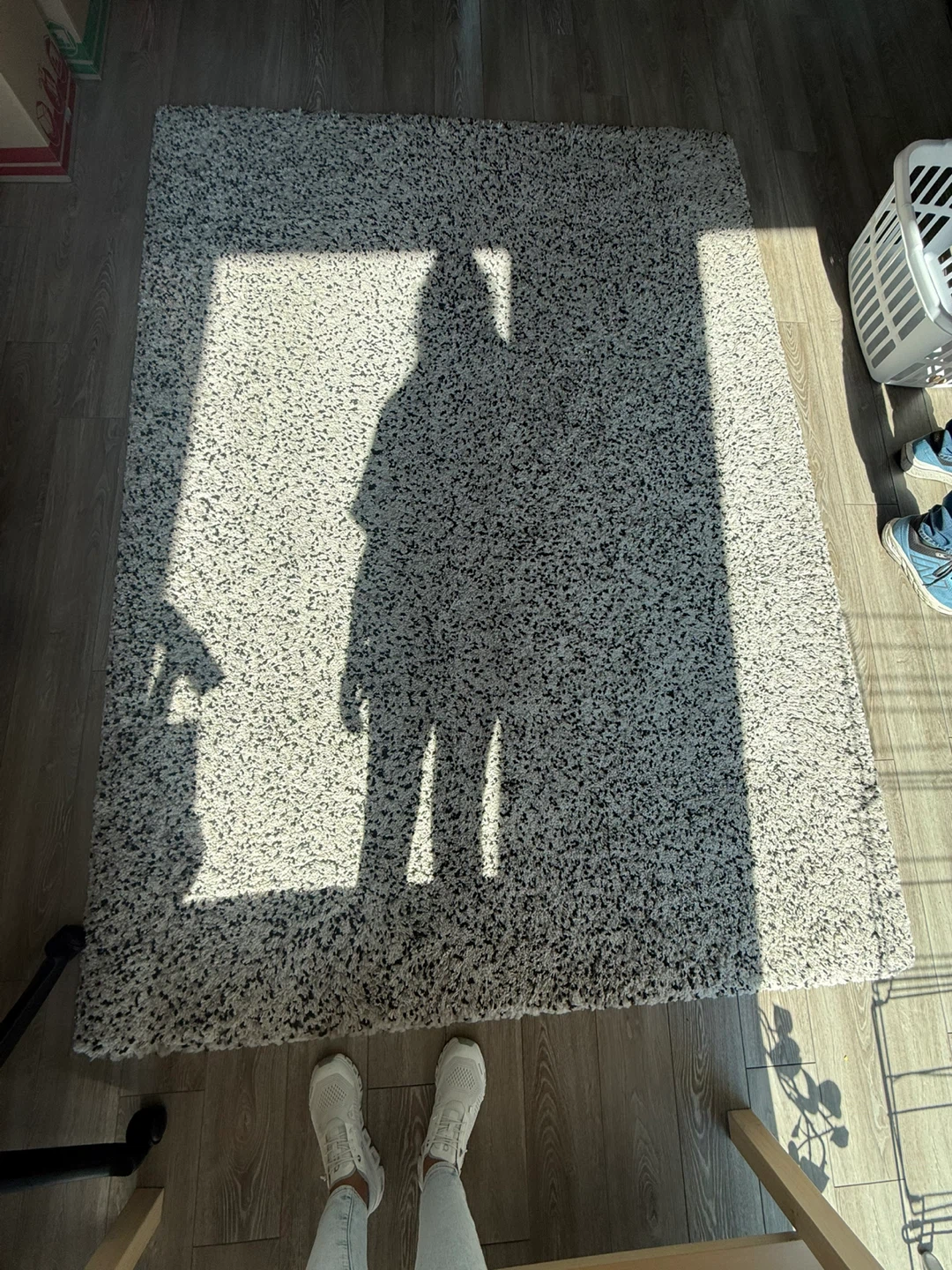 Gray and White Speckled Area Rug