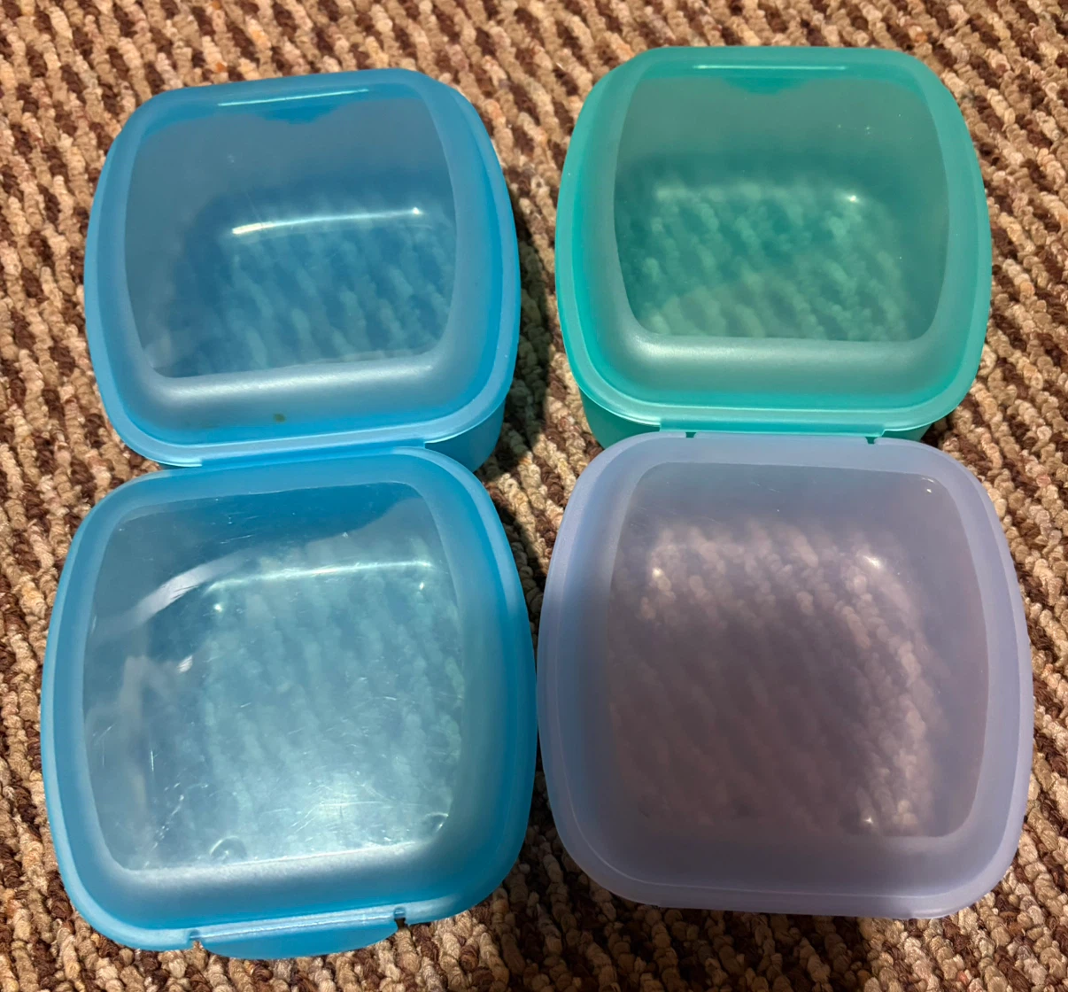Set of 4 Small Plastic Storage Containers