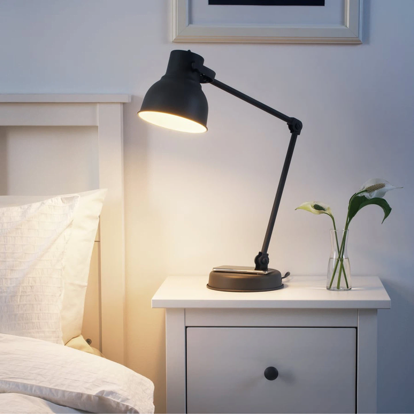 Lamp with Phone Charger & USB Charging Discontinued Industrial - photo 2