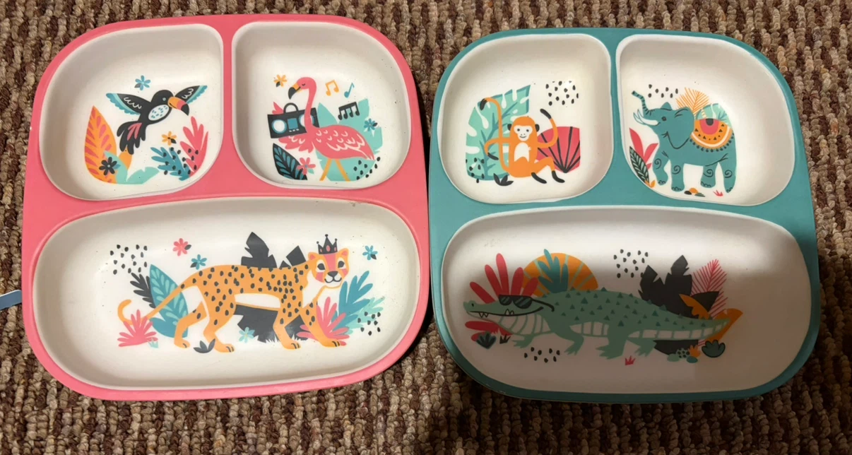 2 Jump'n'boing Divided Plates