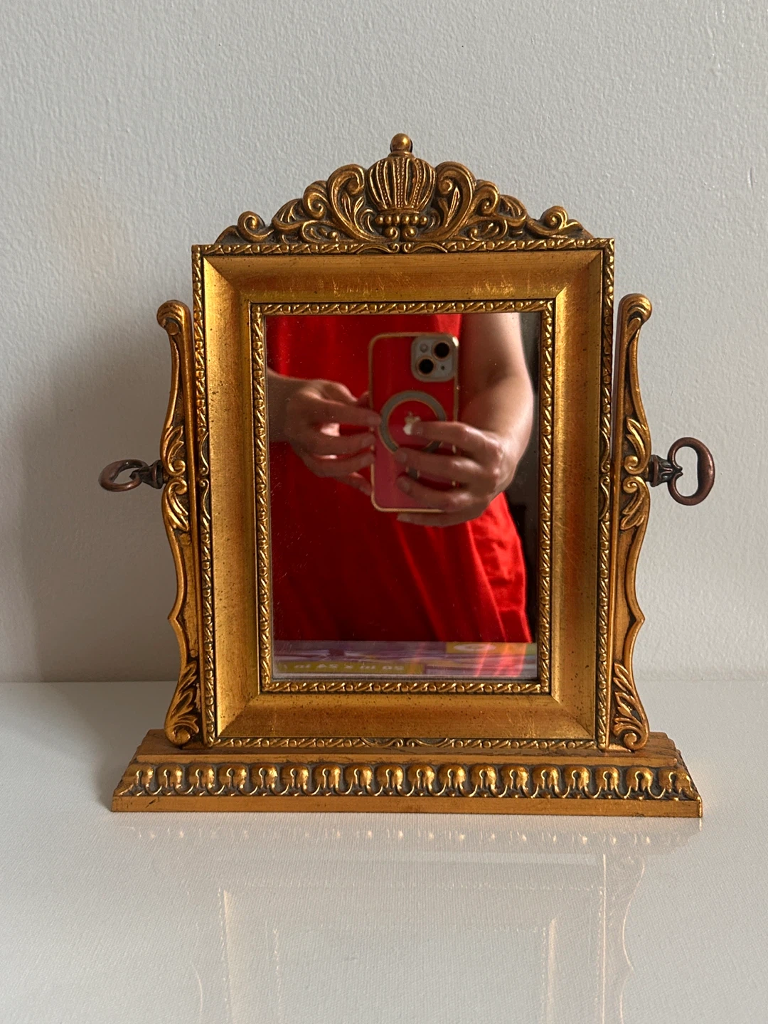 Ornate Gold Tabletop Mirror
