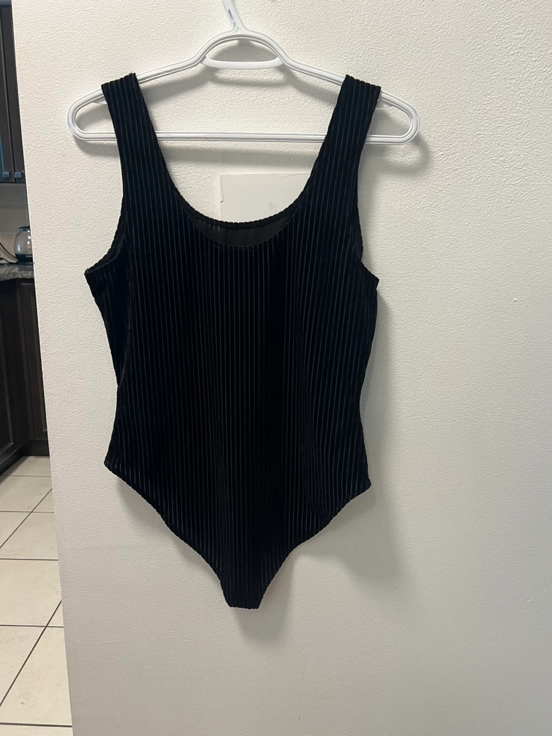 Black NYC Classic Velvet Bodysuit - photo 2