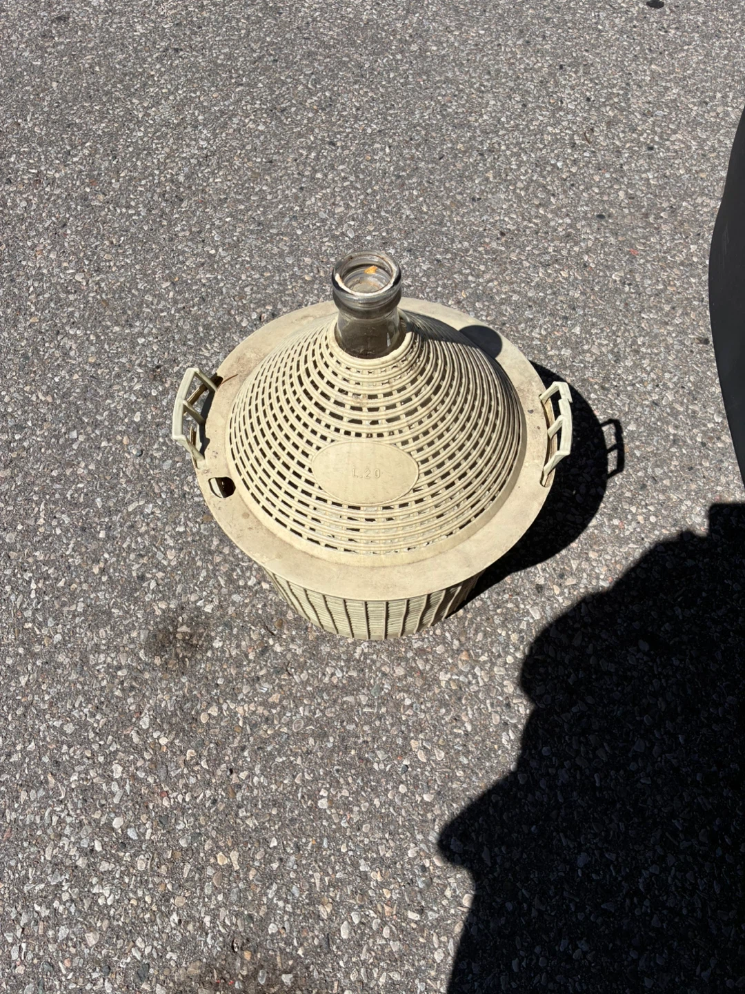 Vintage 20L Glass Demijohn Bottle with Carrier - photo 2