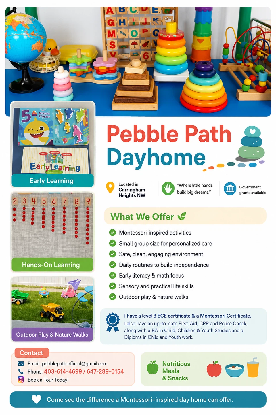 Pebble Path Dayhome Promotional Flyer