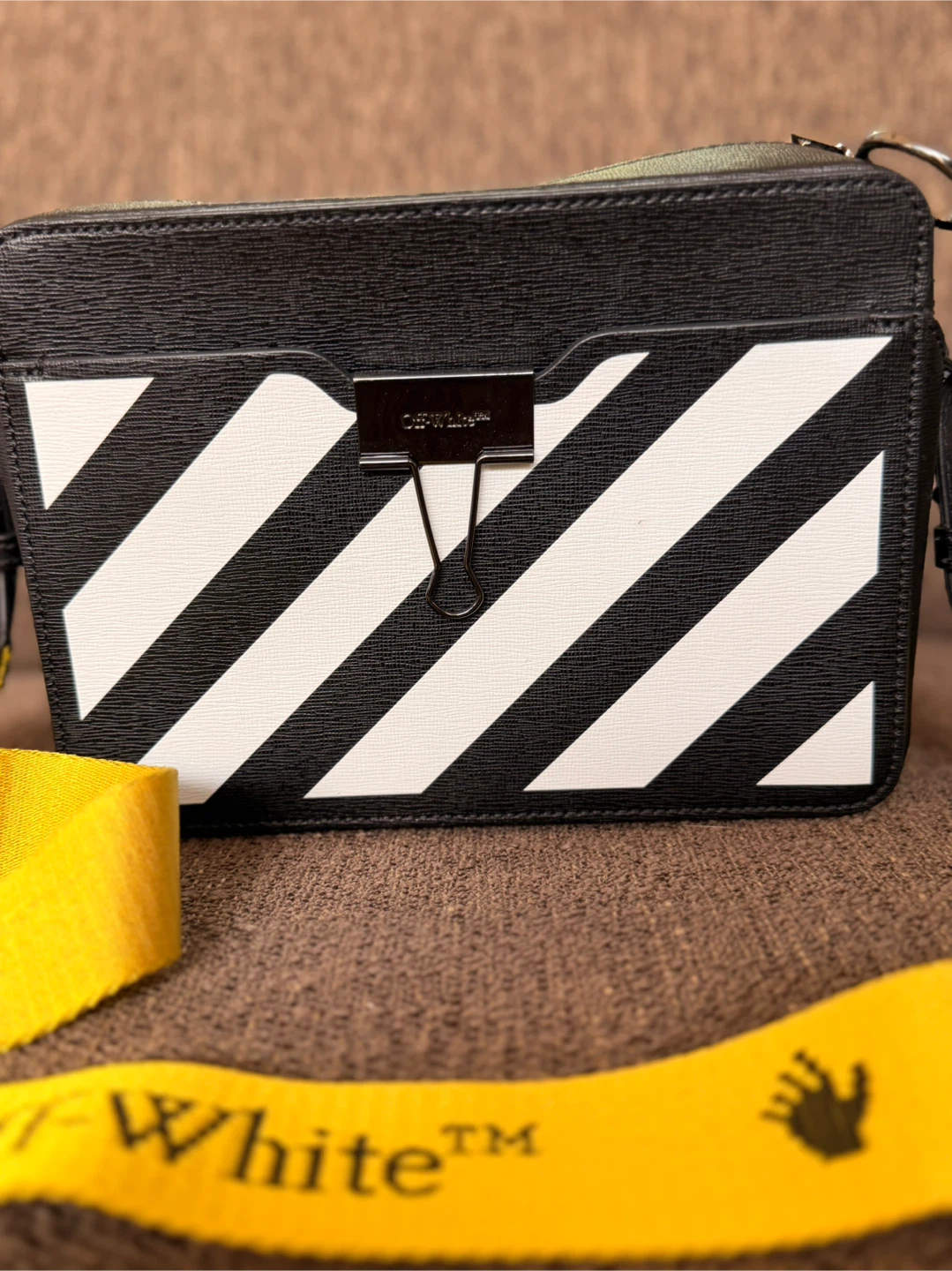 OFF-WHITE Diagonal Stripe Crossbody Bag